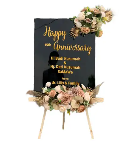 Papan Bunga Akrilik Luxury Wedding Venue Jakarta